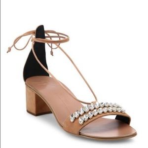 Brand new Giuseppe Zanotti Crystal Embellished Ankle Tie Block Heels
